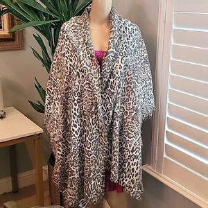 Leopard print scarf shawl